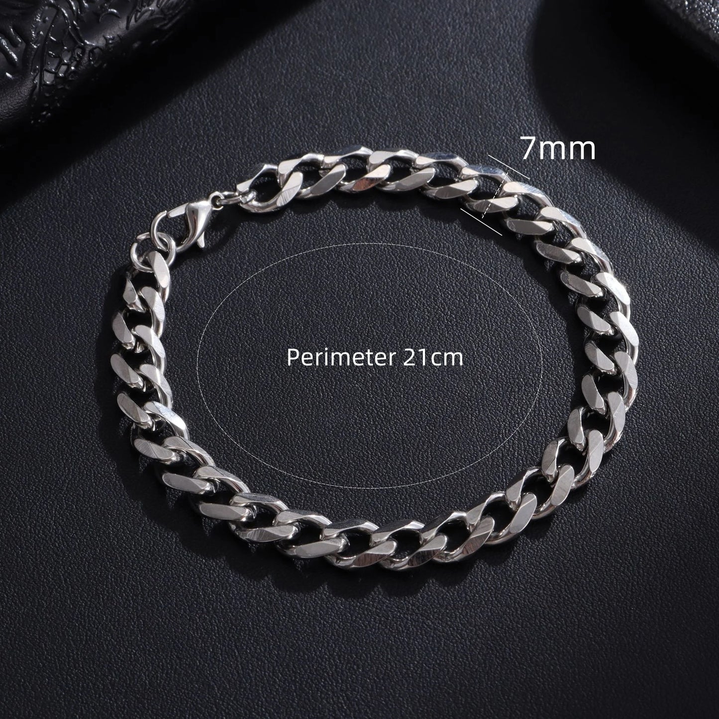 Cuban Chain Men Bracelet Classic Stainless Steel