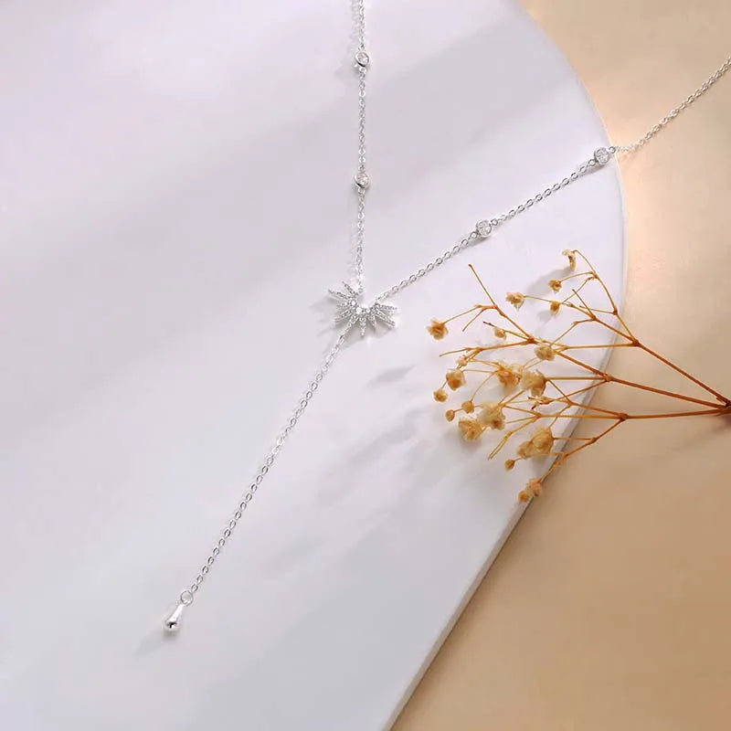 Gold Color Y-Shaped Pendant Necklaces For Women