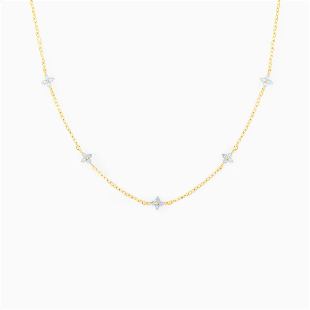 Crystal Clover Choker Necklace For Women/Gold