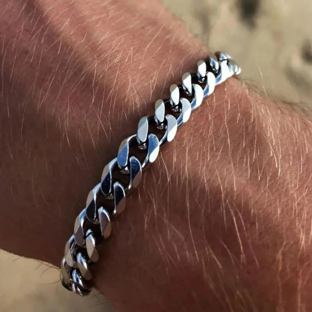 Cuban Chain Men’s Bracelet Classic Stainless Steel