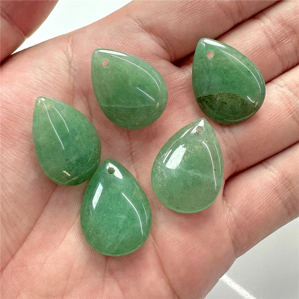 5pcs Water Drop Shape Natural Stone Pendant Accessory