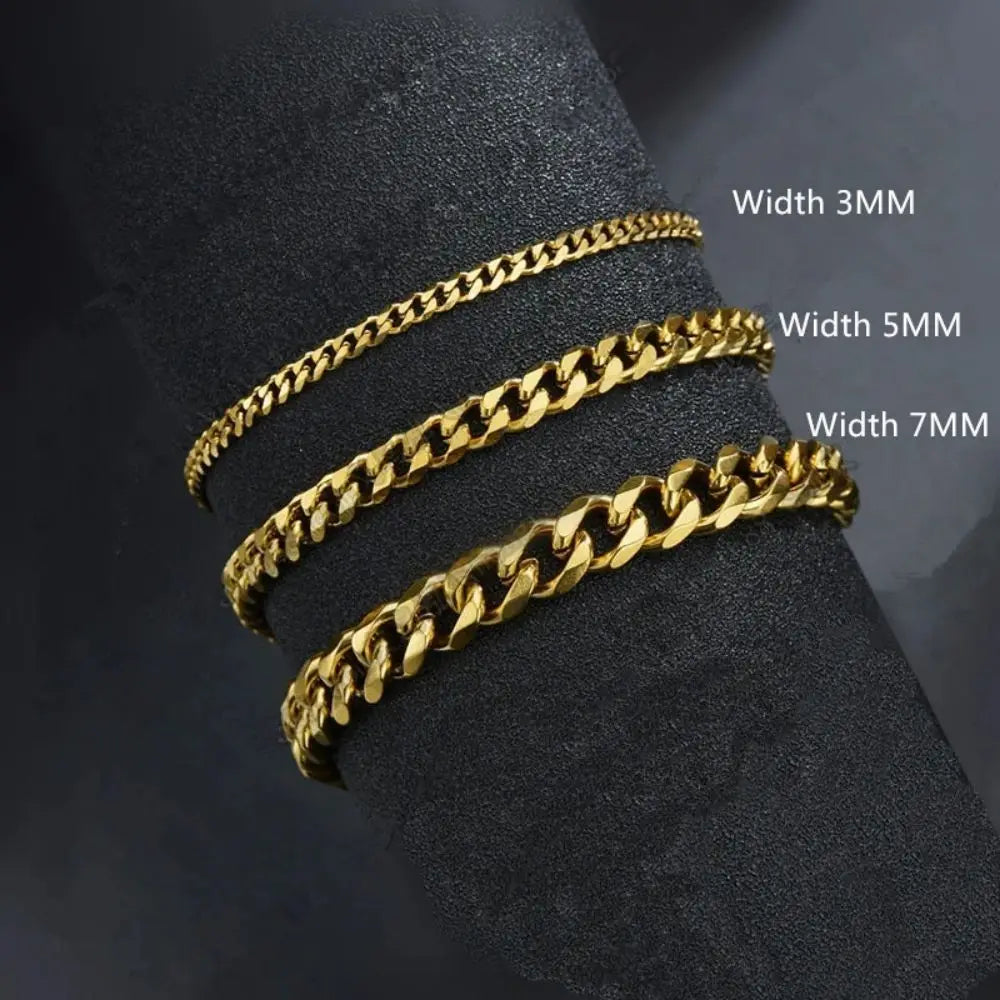 Cuban Chain Men’s Bracelet Classic Stainless Steel