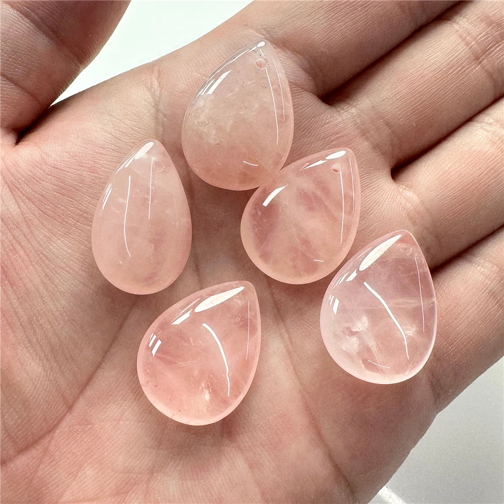 5pcs Water Drop Shape Natural Stone Pendant Accessory