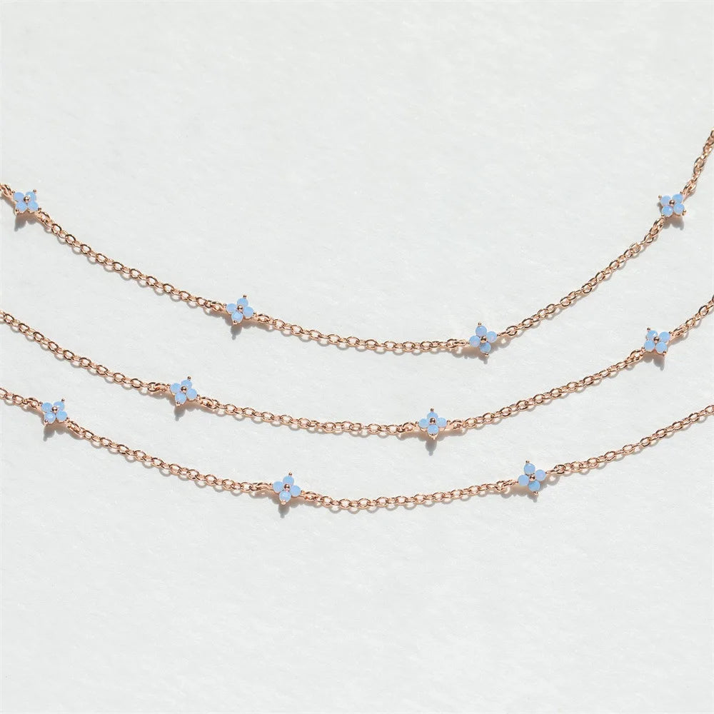 Crystal Clover Choker Necklace For Women/Gold