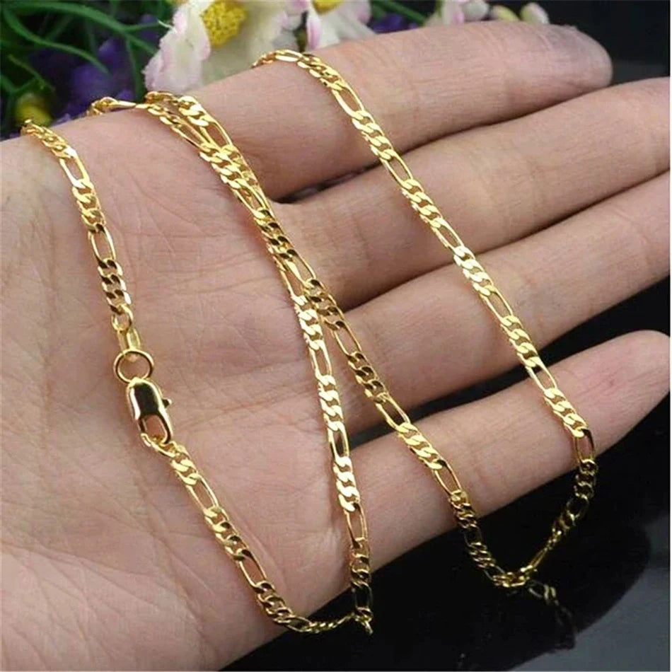 Exquisite Fashion 18K Gold Filled Necklace For Women & Men