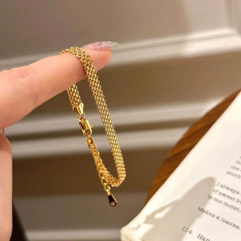 New Sterling Silver Bracelet Simple Style