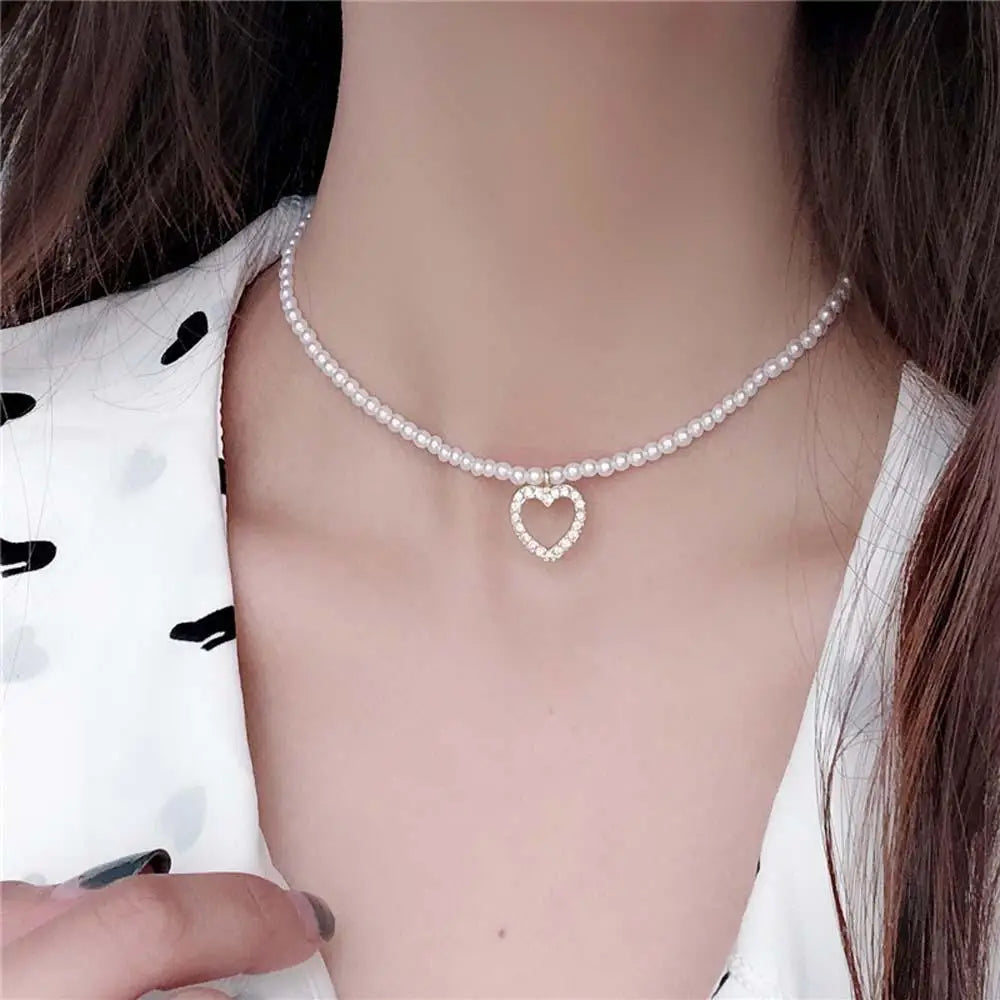 Baroque Pearl Gem Choker Necklaces for Women