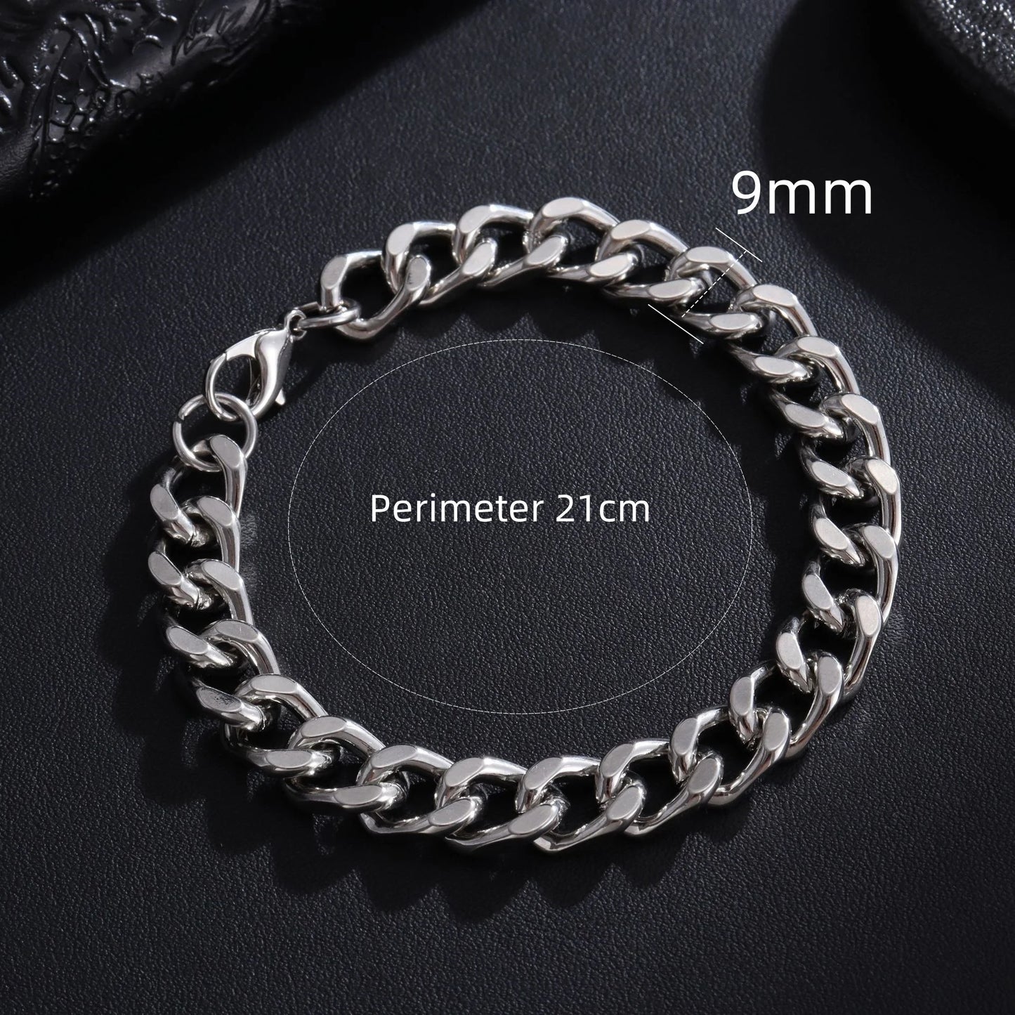 Cuban Chain Men Bracelet Classic Stainless Steel