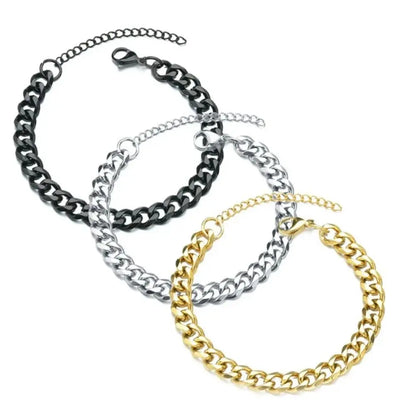 Cuban Chain Men’s Bracelet Classic Stainless Steel