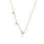 Gradient Moissanite Necklace for Women 3 Gems Pear Cut Certified Luxury Pendant