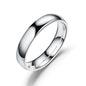 Simple 6mm Titanium Ring Women & Men Prevent Allergy High Polished Wedding Rings