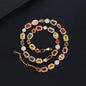 Vibrant Multi Color Cubic Irregular Chain Necklace for Women