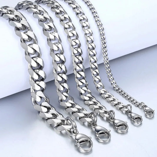 Cuban Chain Men Bracelet Classic Stainless Steel