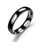 Simple 6mm Titanium Ring Women & Men Prevent Allergy High Polished Wedding Rings