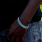 14MM Iced Prong Link Cuban Chain Bracelets for Men
