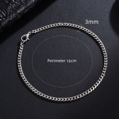 Cuban Chain Men Bracelet Classic Stainless Steel