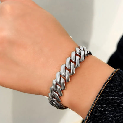 14MM Iced Prong Link Cuban Chain Bracelets for Men