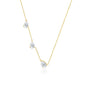 Gradient Moissanite Necklace for Women 3 Gems Pear Cut Certified Luxury Pendant