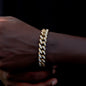 14MM Iced Prong Link Cuban Chain Bracelets for Men