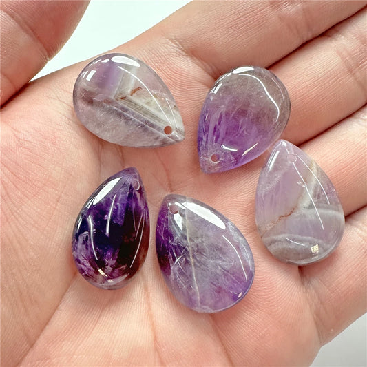 5pcs Water Drop Shape Natural Stone Pendant Accessory