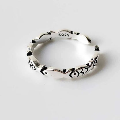 Sterling Silver Fish Ring For Women