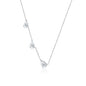 Gradient Moissanite Necklace for Women 3 Gems Pear Cut Certified Luxury Pendant
