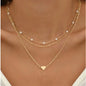 3pcs Women's Pearl Necklace Set 14K Gold