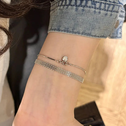 New Sterling Silver Bracelet Simple Style