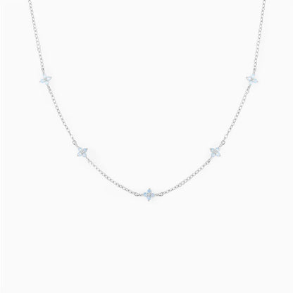 Crystal Clover Choker Necklace For Women/Gold