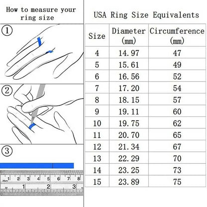 2pcs/set Luxury Crystal AAA Zircon Stone Ring Set For Women