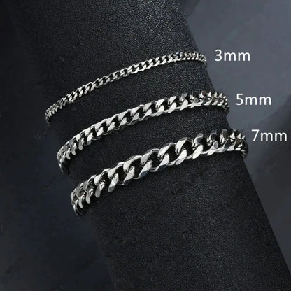 Cuban Chain Men’s Bracelet Classic Stainless Steel